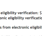 Savings from electronic patient eligibility verification