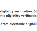 Savings from eledtronic patient eligibility verification